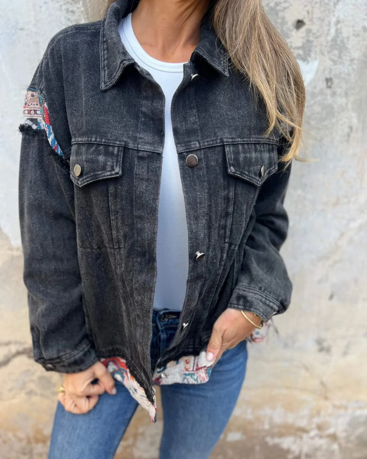 Yulia - Veste décontractée en patchwork denim
