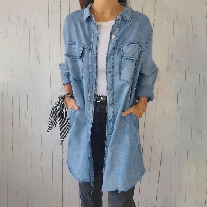 Mila – Veste Chemise en Jean Décontractée