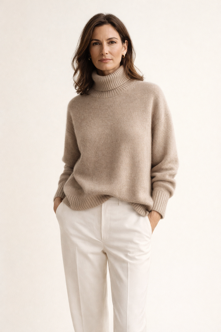 PULL DOUX AVEC COL HAUT