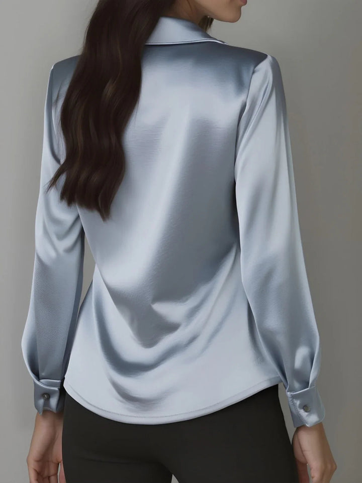 Donna | Blouse Femme Élégante à Col Drapé Chic pour Femme