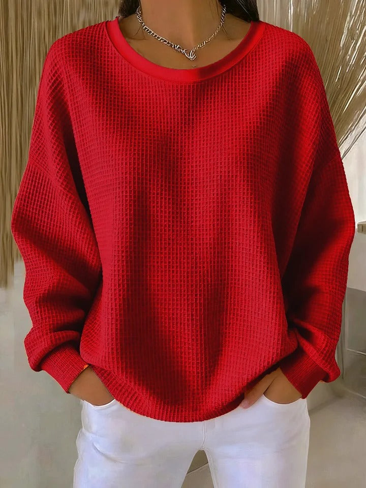 Sylvia | Sweat Femme Doux Oversize Chaud et Confortable pour un Style Élégant