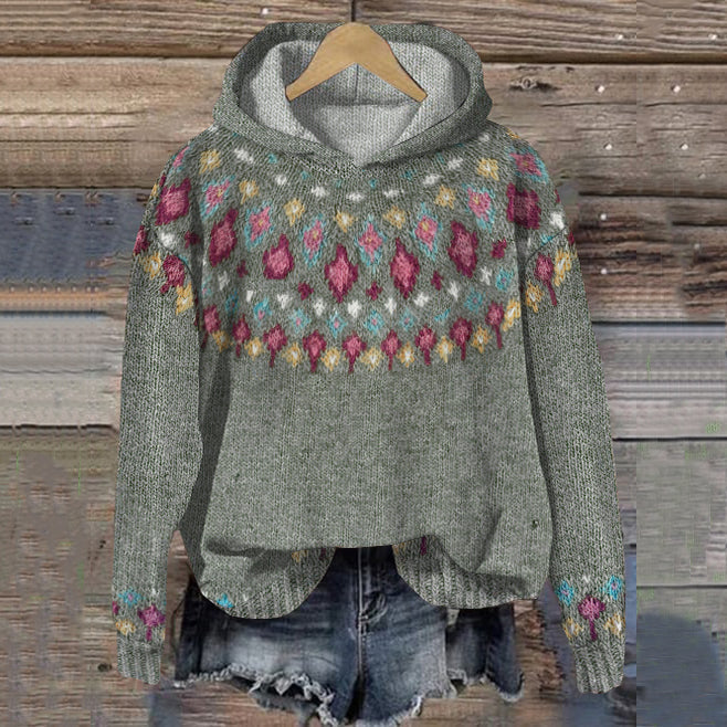 Carole | Sweat à Capuche Femme Douillet au Style Nordique
