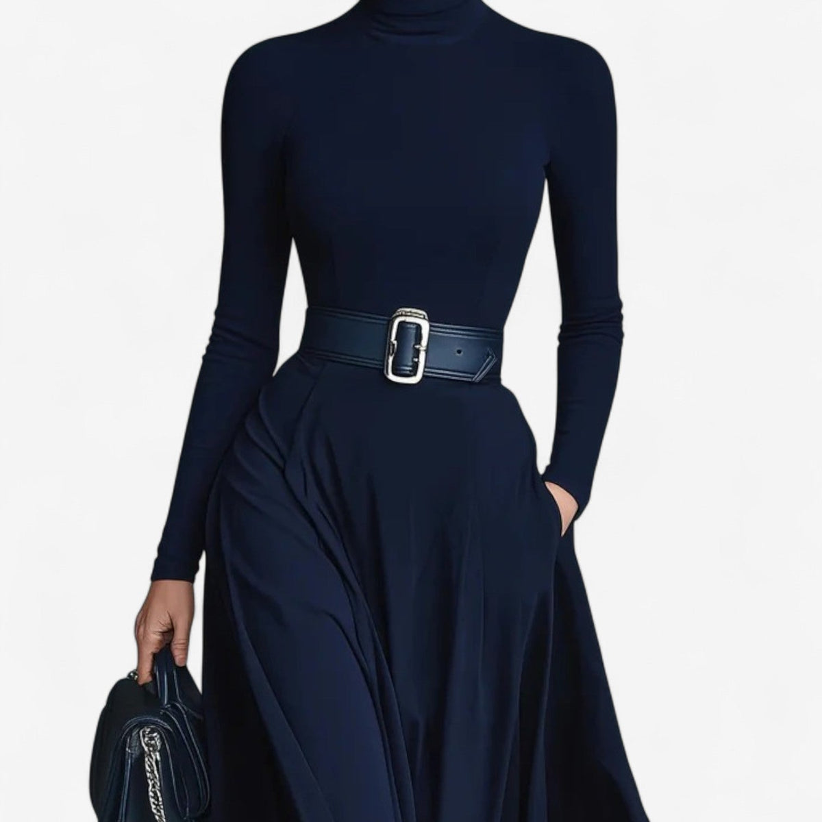Yvelise™ Robe longue à col haut