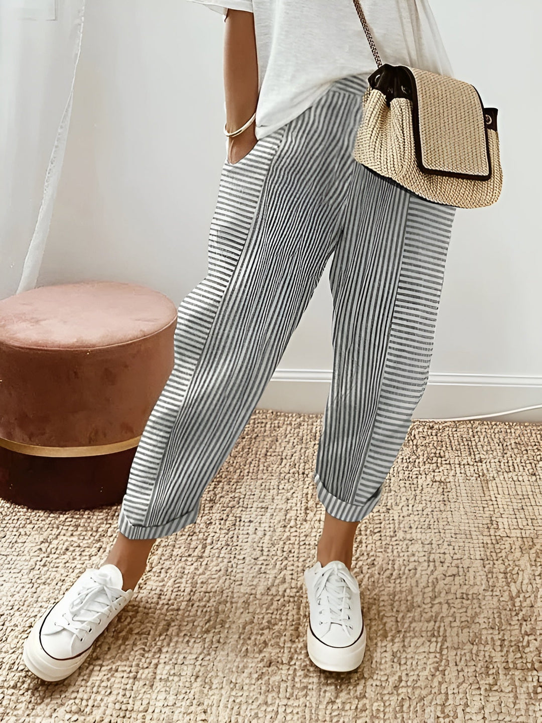 Leura™ | Pantalon Rayé Chic