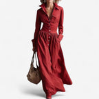 Janine™ Élégante robe avec boutons