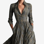 Laila™ Robe à carreaux chic