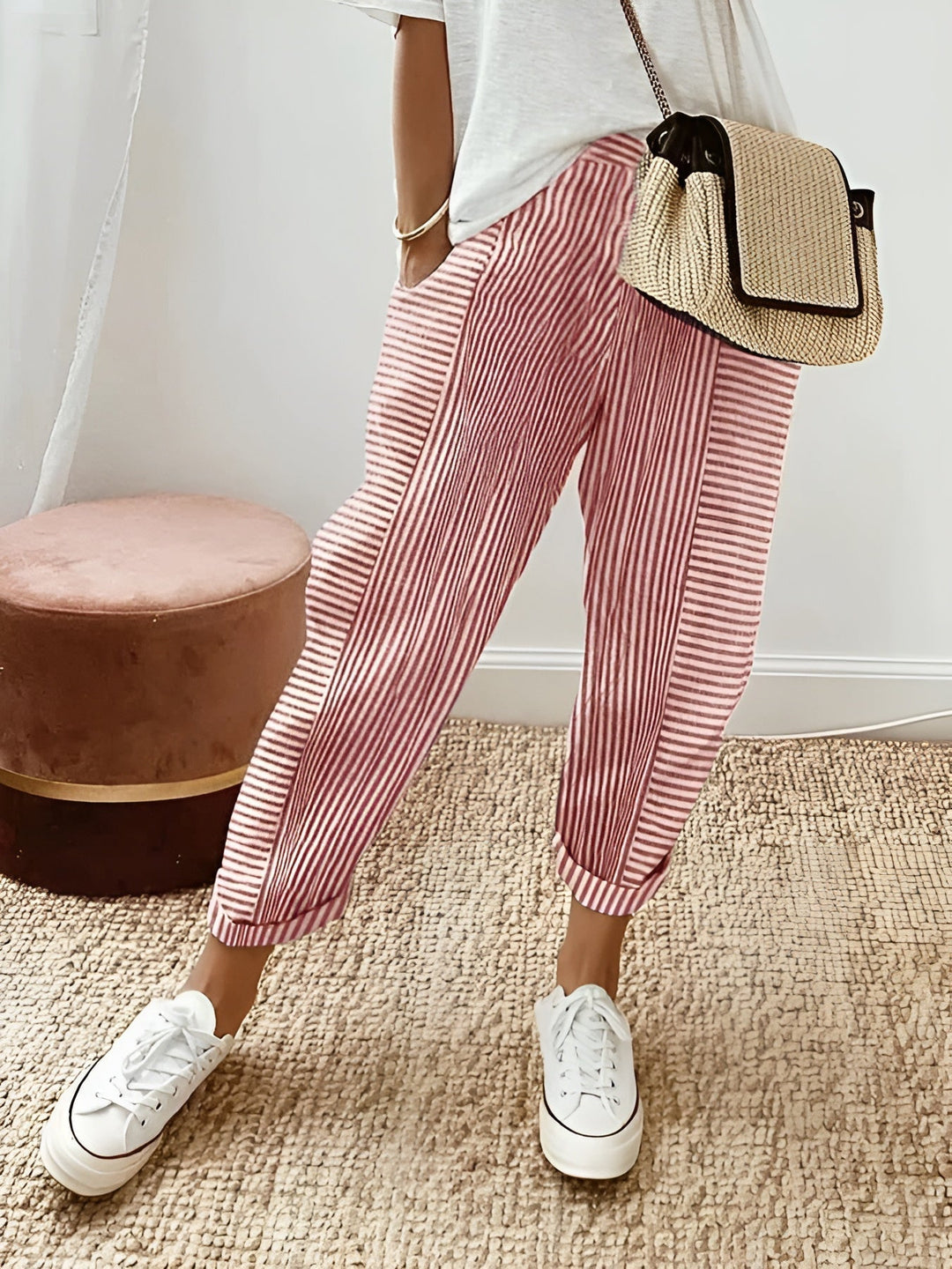 Leura™ | Pantalon Rayé Chic